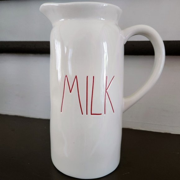 RAE DUNN 'MILK' PITCHER~RED LETTERING~NEVER USED - Picture 1 of 1